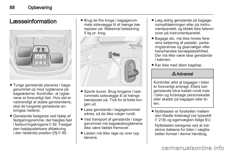 OPEL ASTRA J HB5 & ST 2012  Instruktionsbog (in Danish) 