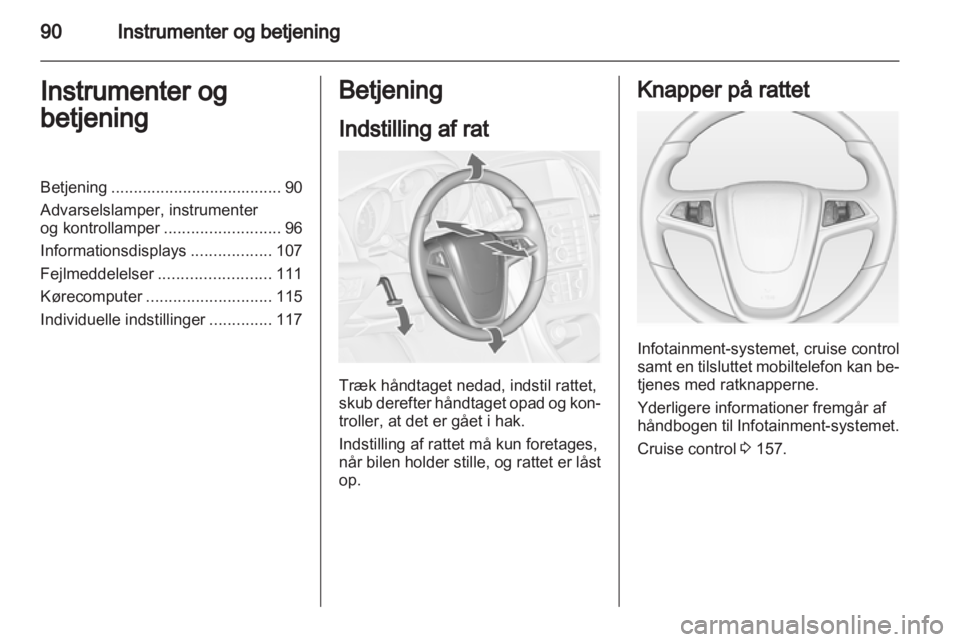OPEL ASTRA J HB5 & ST 2012  Instruktionsbog (in Danish) 