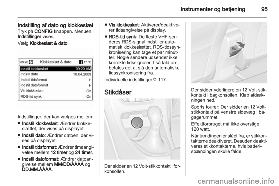 OPEL ASTRA J HB5 & ST 2012  Instruktionsbog (in Danish) 