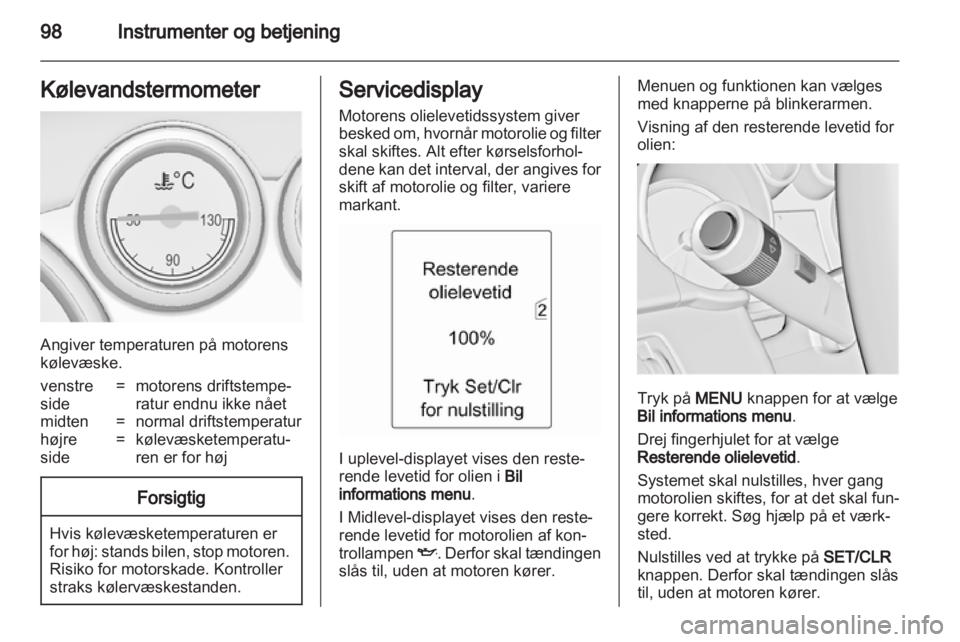 OPEL ASTRA J HB5 & ST 2012  Instruktionsbog (in Danish) 