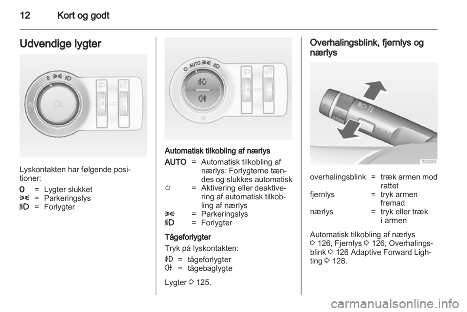 OPEL ASTRA J HB5 & ST 2012.5  Instruktionsbog (in Danish) 