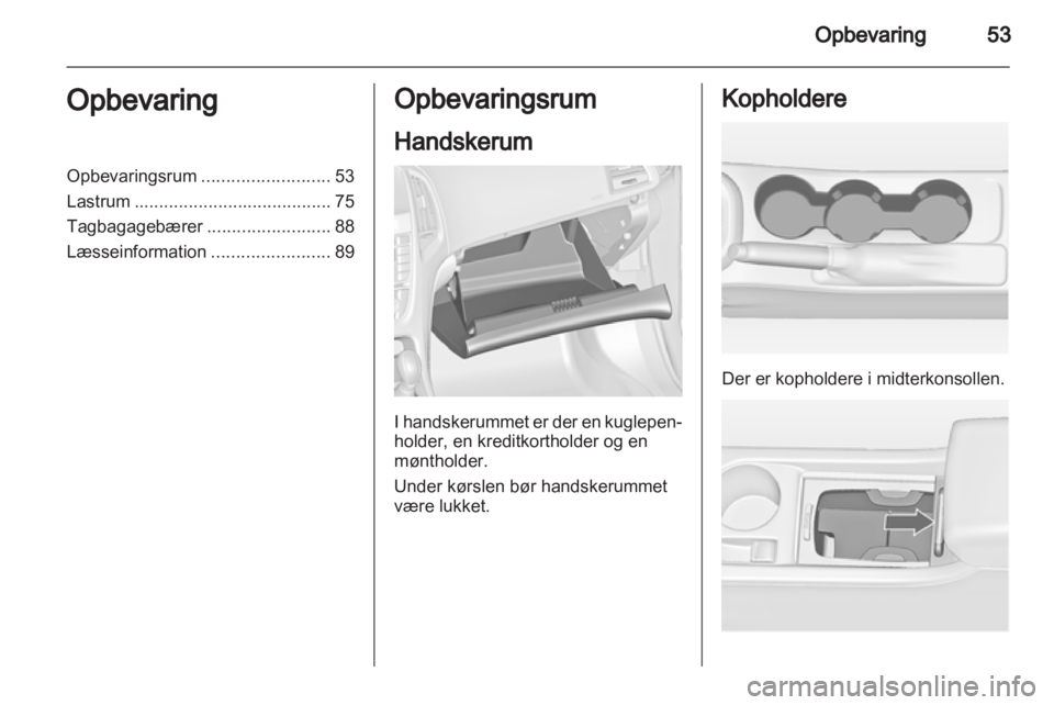 OPEL ASTRA J HB5 & ST 2012.5  Instruktionsbog (in Danish) 