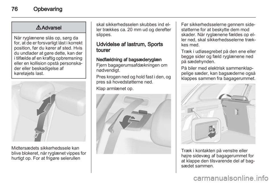 OPEL ASTRA J HB5 & ST 2012.5  Instruktionsbog (in Danish) 