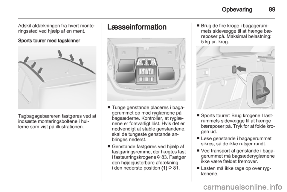 OPEL ASTRA J HB5 & ST 2012.5  Instruktionsbog (in Danish) 