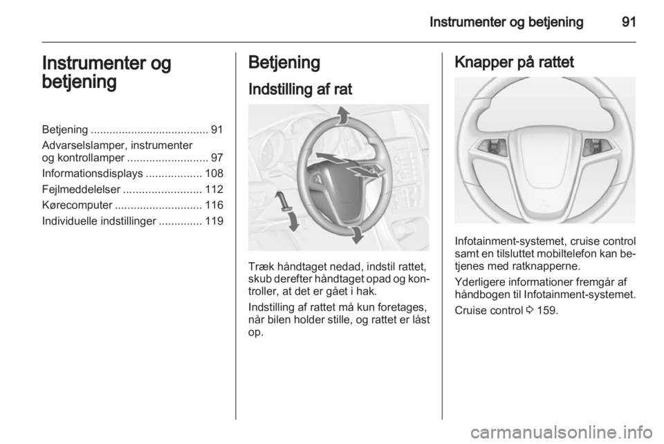 OPEL ASTRA J HB5 & ST 2012.5  Instruktionsbog (in Danish) 