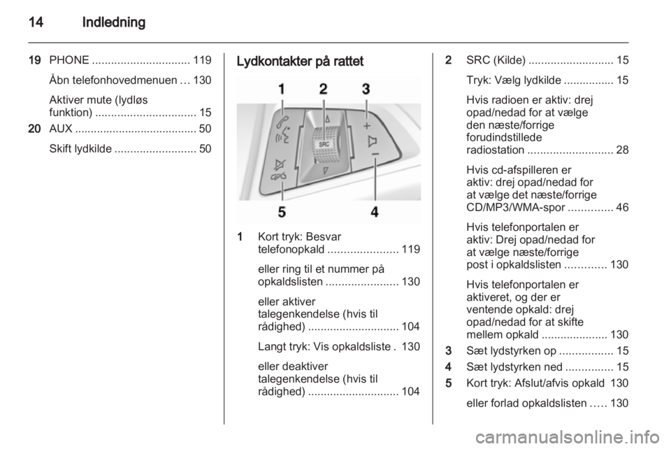 OPEL CASCADA 2013.5  Instruktionsbog til Infotainment (in Danish) 