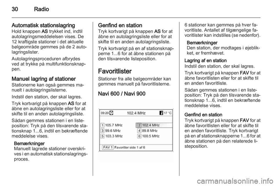 OPEL CASCADA 2013.5  Instruktionsbog til Infotainment (in Danish) 
