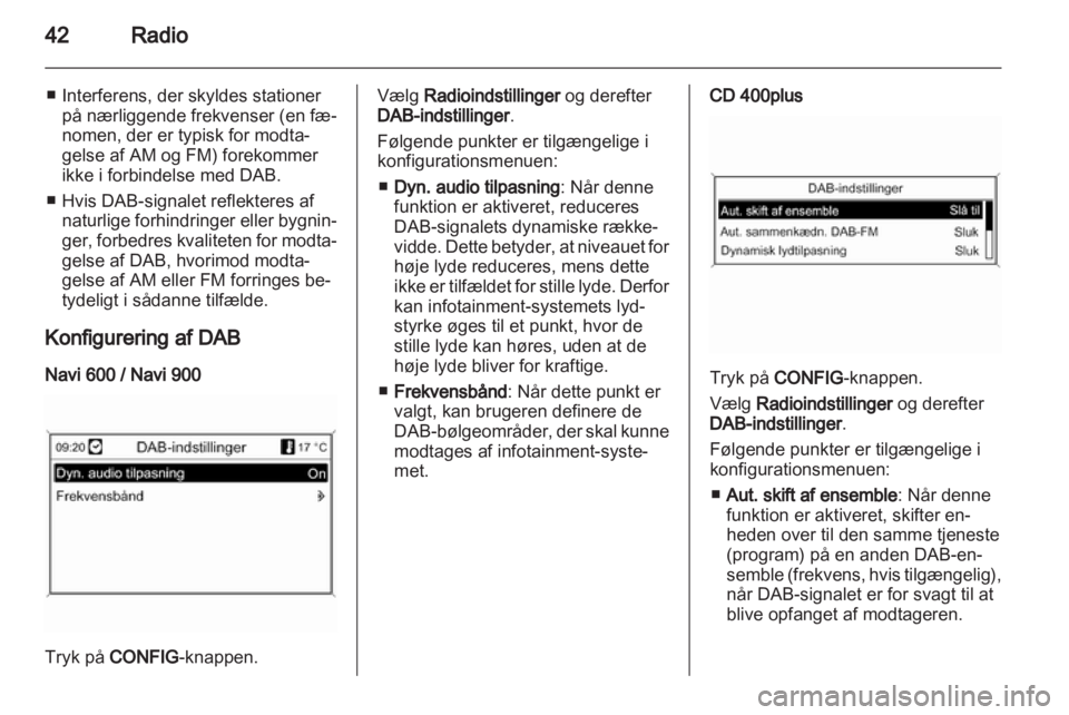 OPEL CASCADA 2013.5  Instruktionsbog til Infotainment (in Danish) 