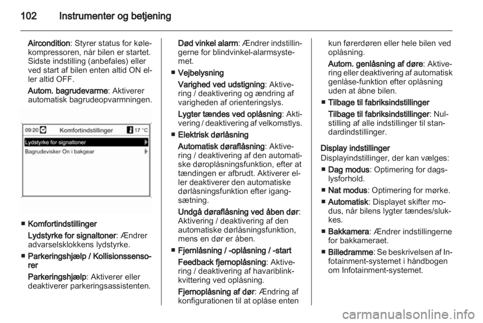 OPEL CASCADA 2013.5  Instruktionsbog (in Danish) 