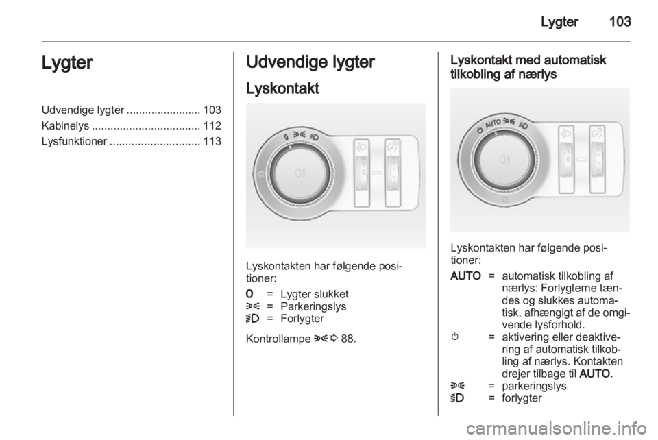 OPEL CASCADA 2013.5  Instruktionsbog (in Danish) 
