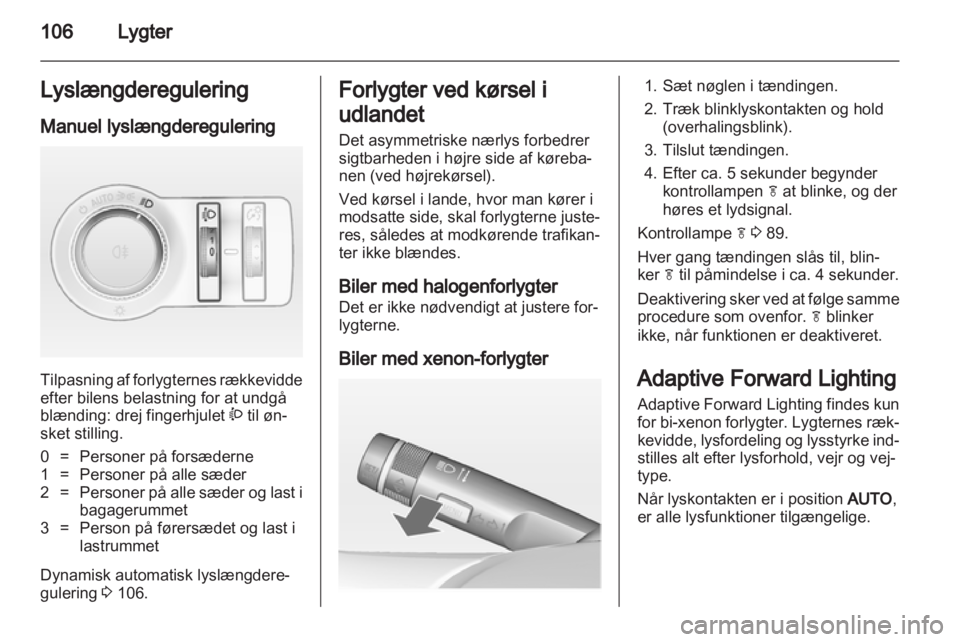 OPEL CASCADA 2013.5  Instruktionsbog (in Danish) 