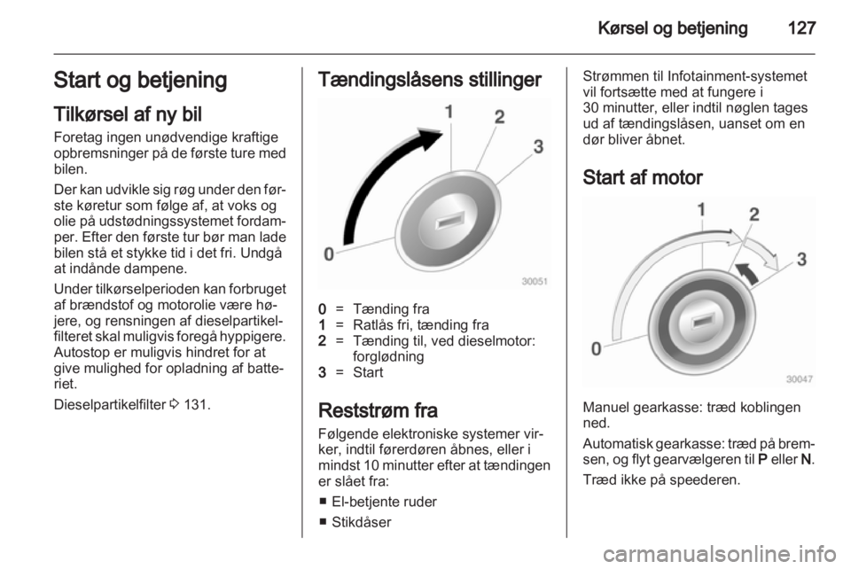 OPEL CASCADA 2013.5  Instruktionsbog (in Danish) 