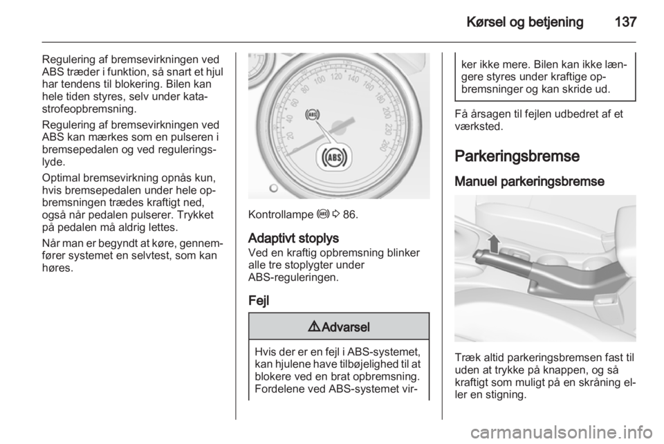 OPEL CASCADA 2013.5  Instruktionsbog (in Danish) 
