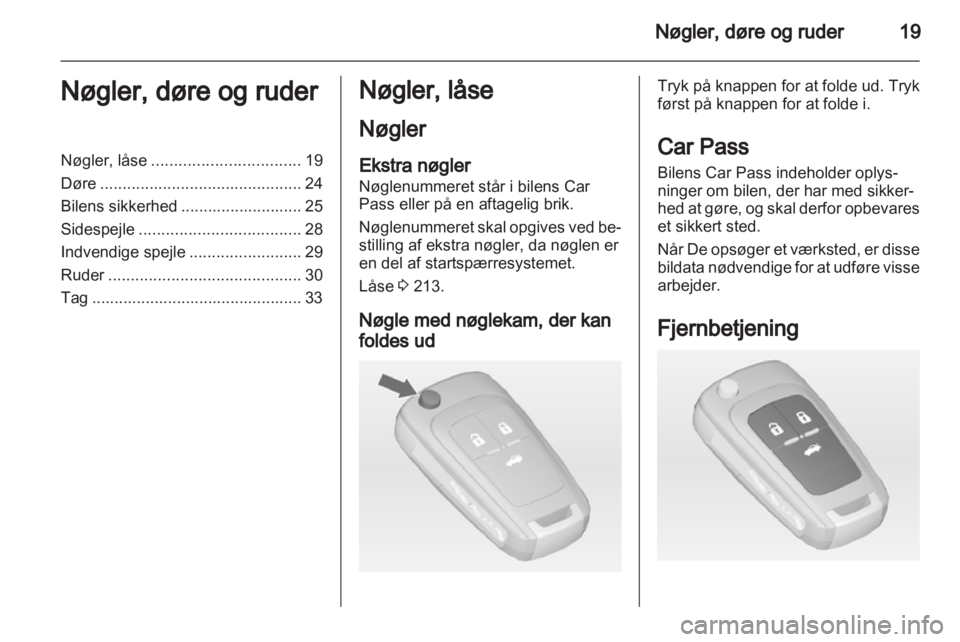 OPEL CASCADA 2013.5  Instruktionsbog (in Danish) 