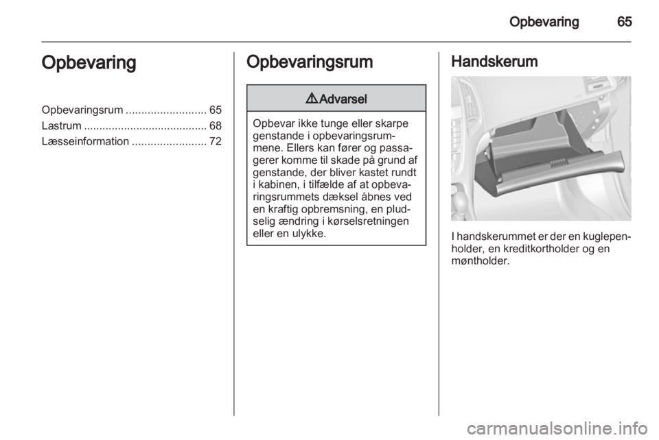 OPEL CASCADA 2013.5  Instruktionsbog (in Danish) 