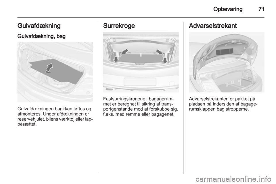OPEL CASCADA 2013.5  Instruktionsbog (in Danish) 