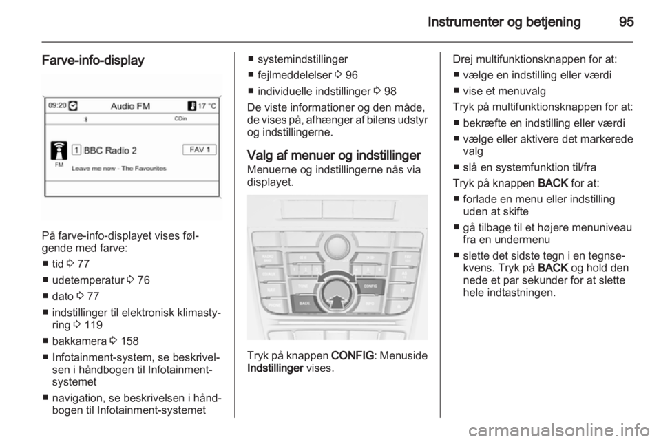 OPEL CASCADA 2013.5  Instruktionsbog (in Danish) 