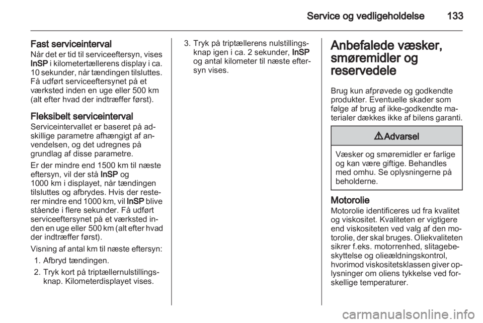 OPEL COMBO 2011  Instruktionsbog (in Danish) 