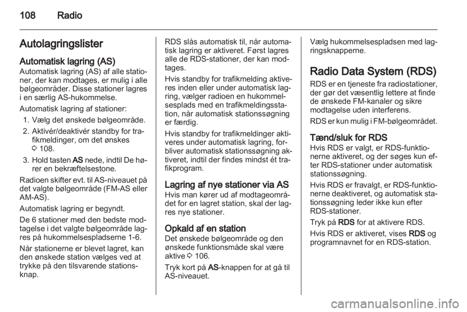 OPEL COMBO 2011.5  Instruktionsbog til Infotainment (in Danish) 
