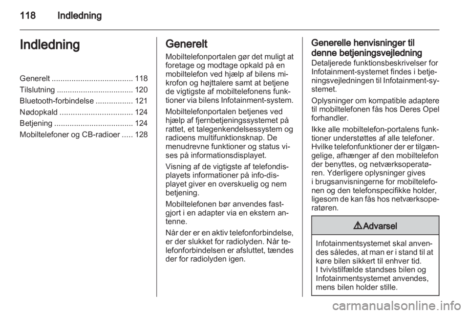 OPEL COMBO 2011.5  Instruktionsbog til Infotainment (in Danish) 