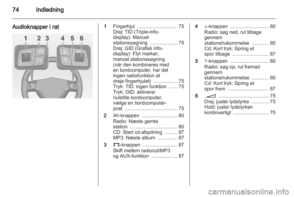 OPEL COMBO 2011.5  Instruktionsbog til Infotainment (in Danish) 