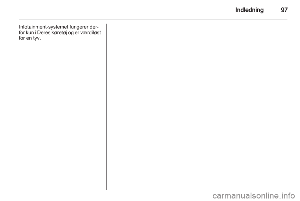 OPEL COMBO 2011.5  Instruktionsbog til Infotainment (in Danish) 