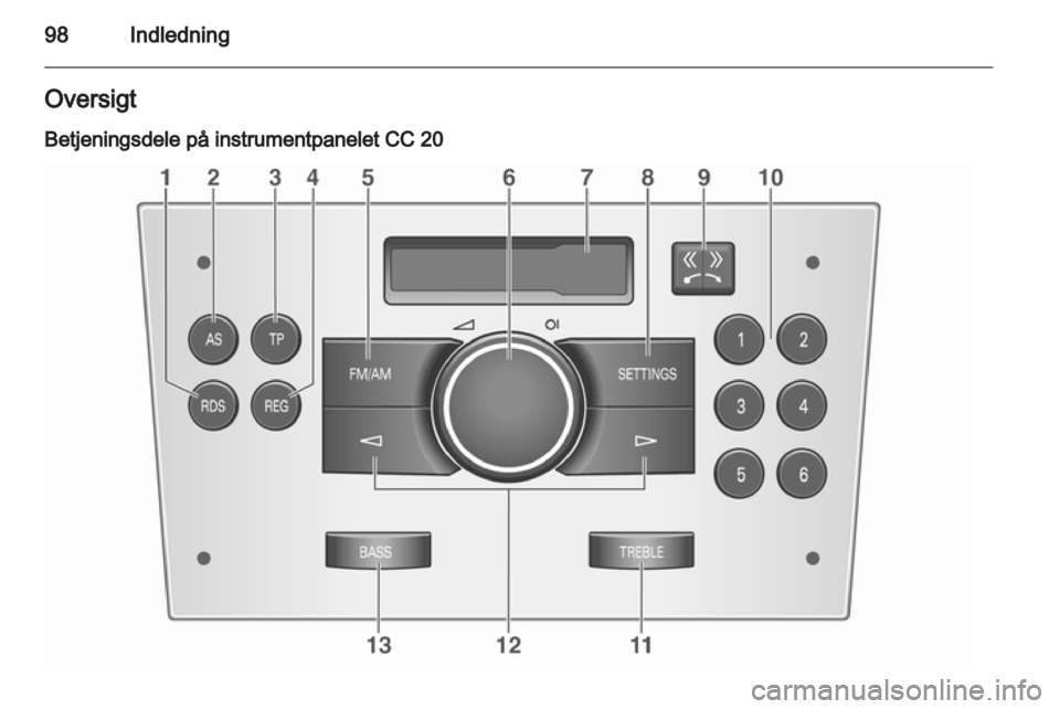 OPEL COMBO 2011.5  Instruktionsbog til Infotainment (in Danish) 