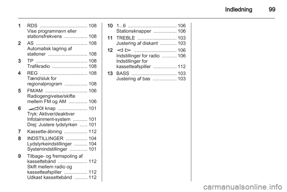OPEL COMBO 2011.5  Instruktionsbog til Infotainment (in Danish) 