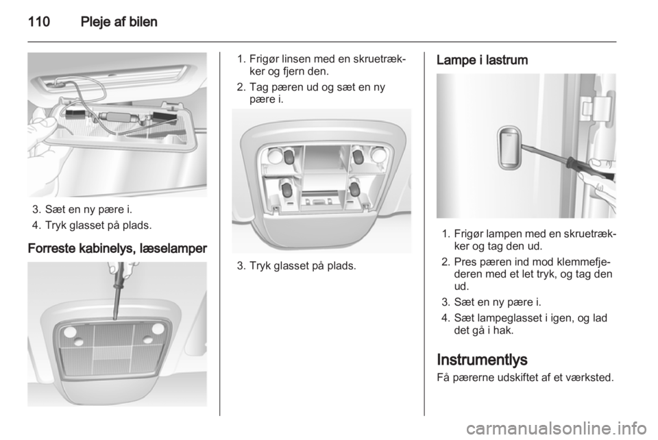 OPEL COMBO 2011.5  Instruktionsbog (in Danish) 