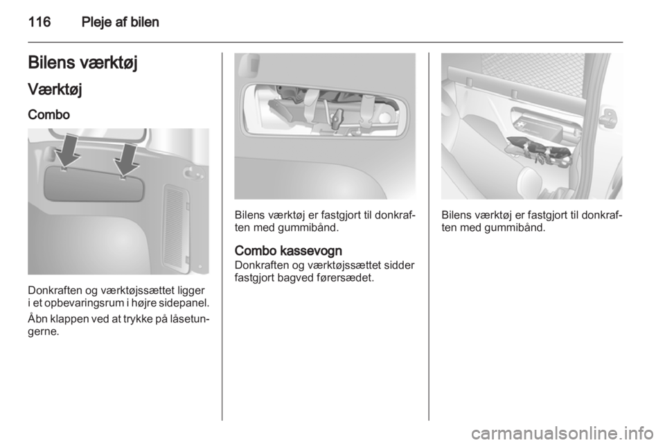 OPEL COMBO 2011.5  Instruktionsbog (in Danish) 