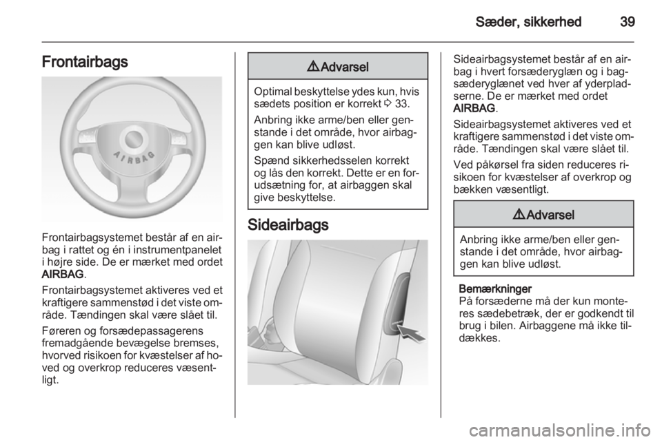 OPEL COMBO 2011.5  Instruktionsbog (in Danish) 