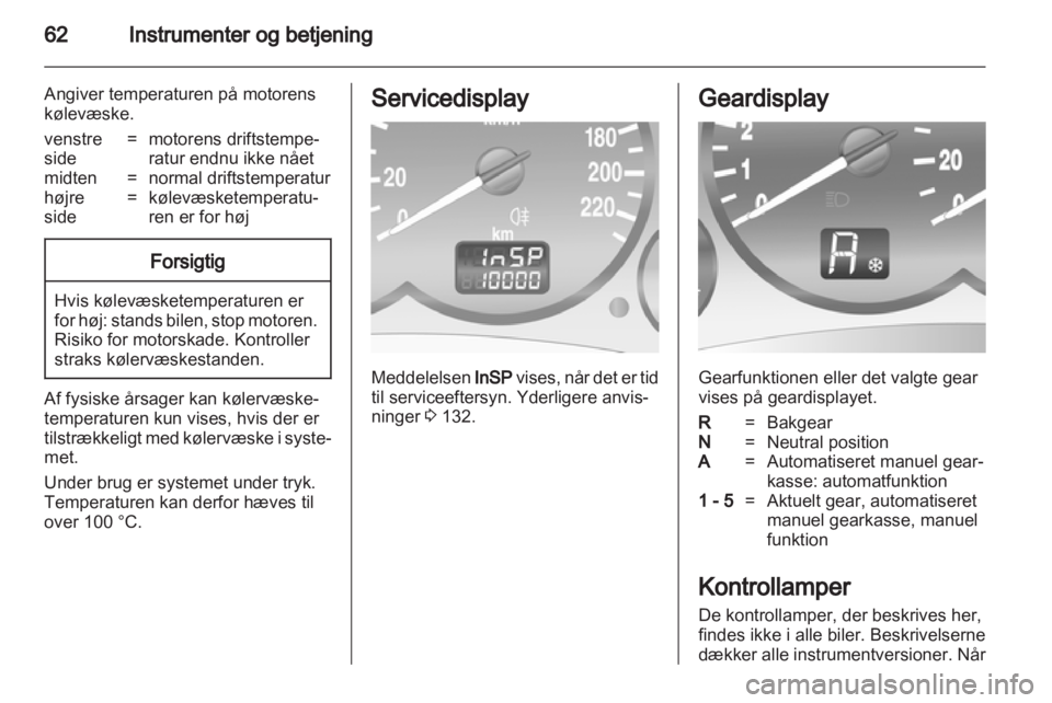 OPEL COMBO 2011.5  Instruktionsbog (in Danish) 