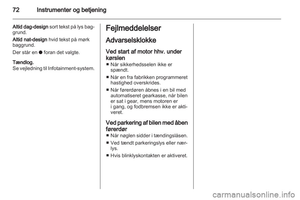 OPEL COMBO 2011.5  Instruktionsbog (in Danish) 