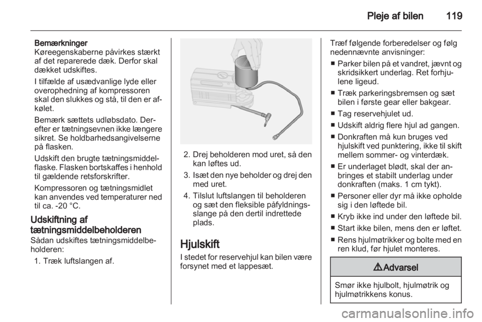 OPEL COMBO D 2012  Instruktionsbog (in Danish) 