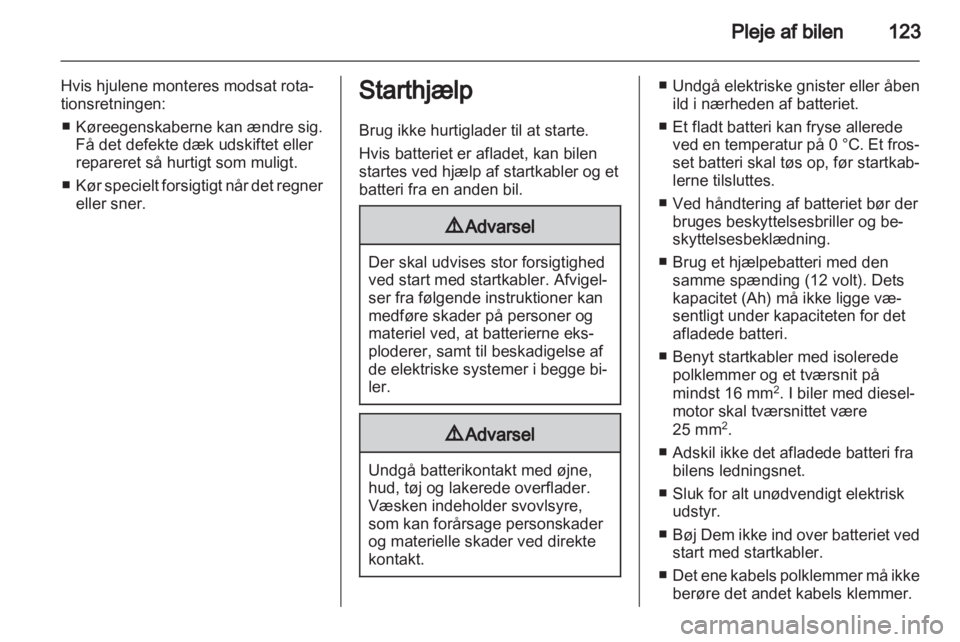 OPEL COMBO D 2012  Instruktionsbog (in Danish) 