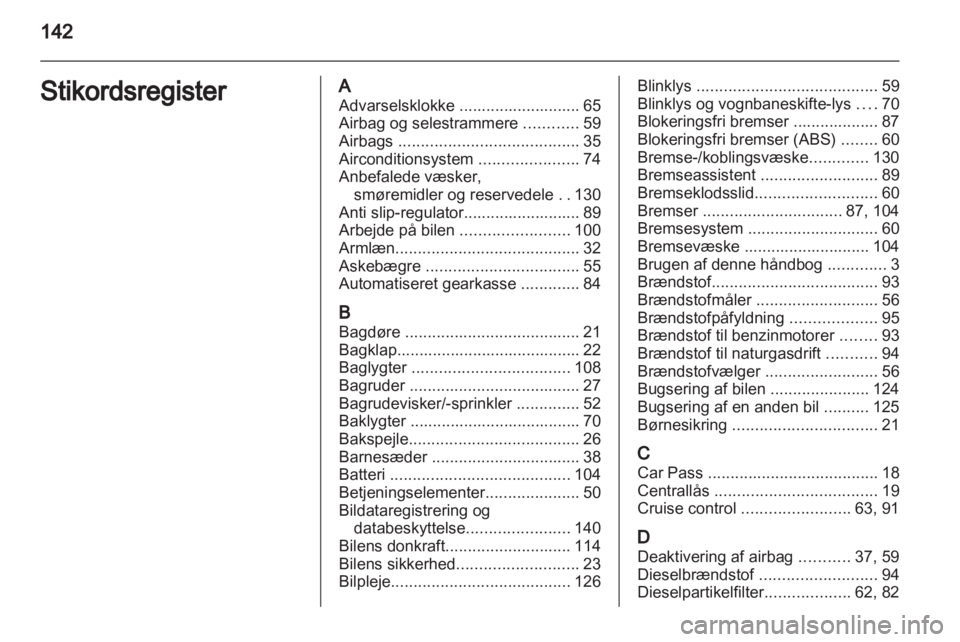 OPEL COMBO D 2012  Instruktionsbog (in Danish) 