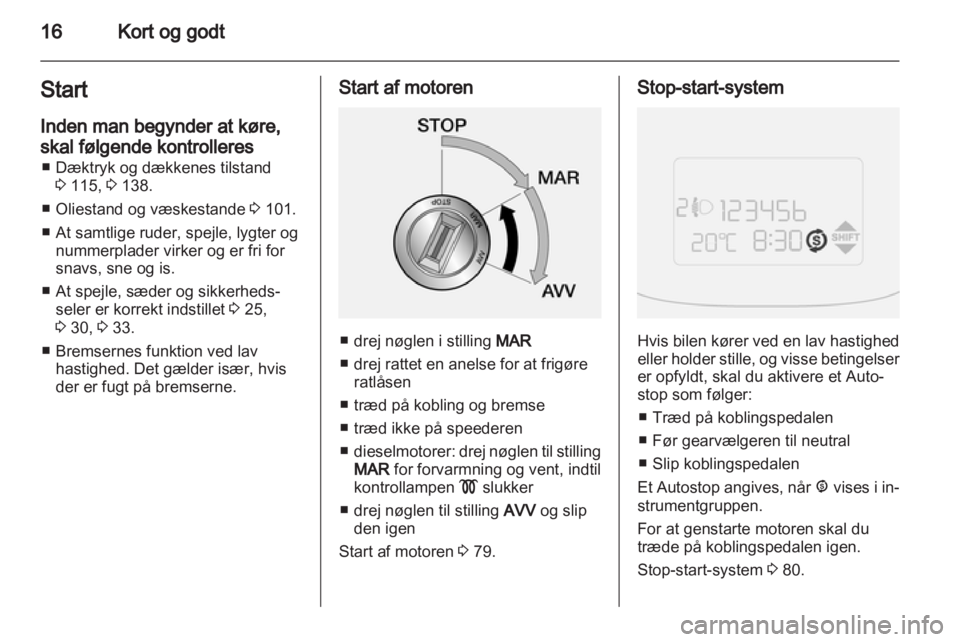 OPEL COMBO D 2012  Instruktionsbog (in Danish) 