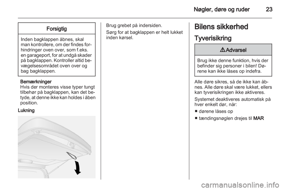 OPEL COMBO D 2012  Instruktionsbog (in Danish) 