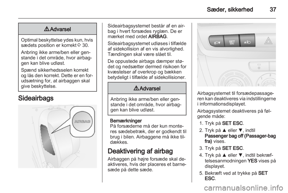OPEL COMBO D 2012  Instruktionsbog (in Danish) 