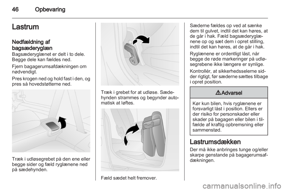 OPEL COMBO D 2012  Instruktionsbog (in Danish) 