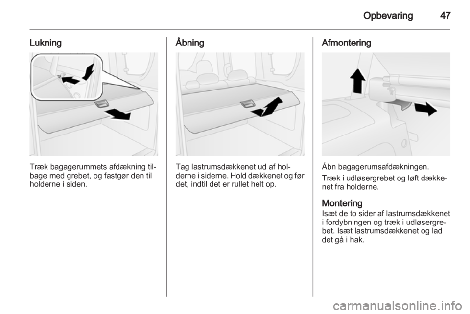 OPEL COMBO D 2012  Instruktionsbog (in Danish) 