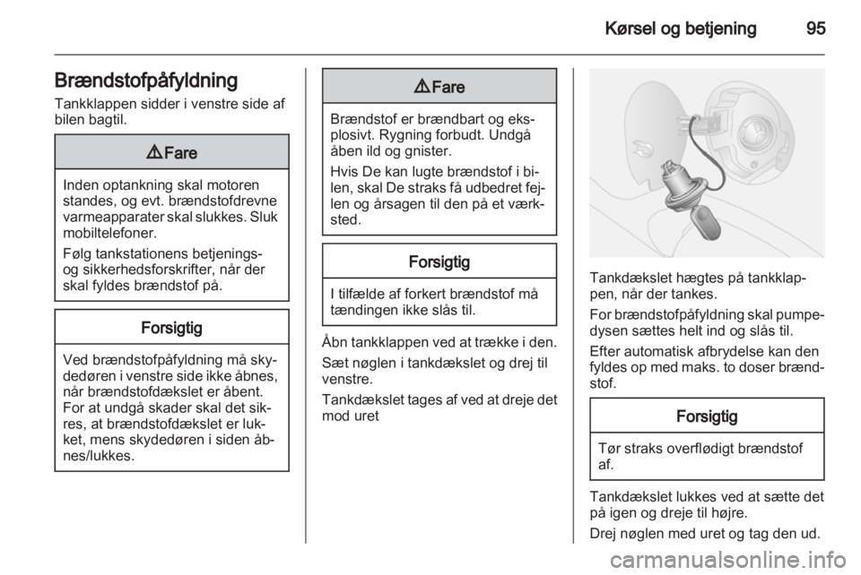 OPEL COMBO D 2012  Instruktionsbog (in Danish) 