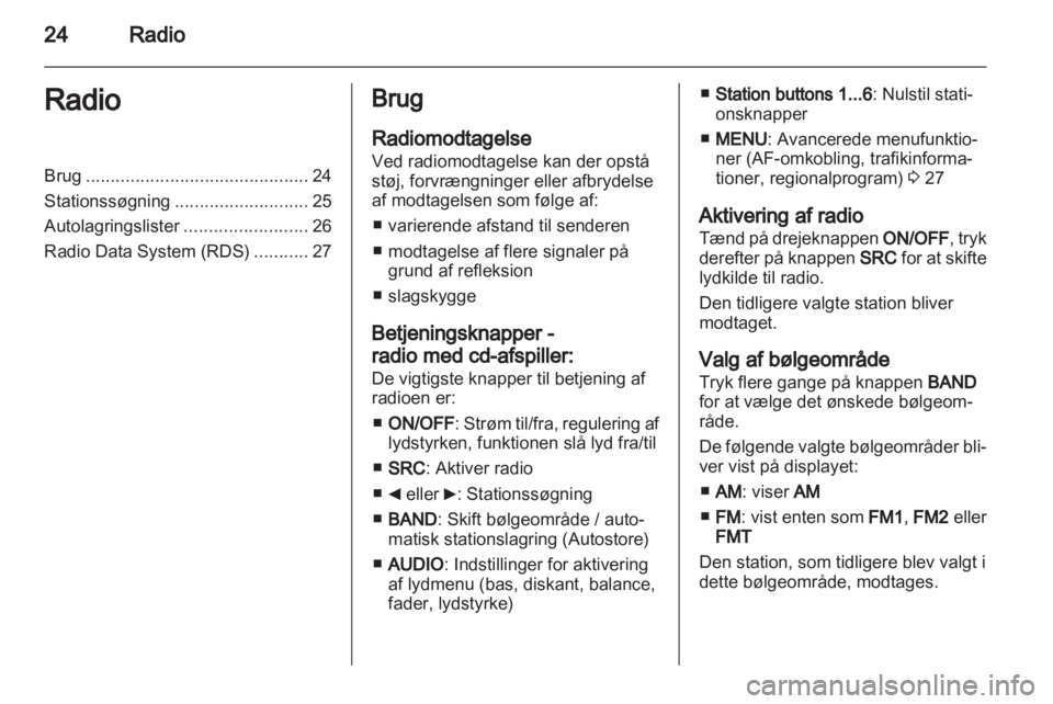 OPEL COMBO D 2013  Instruktionsbog til Infotainment (in Danish) 