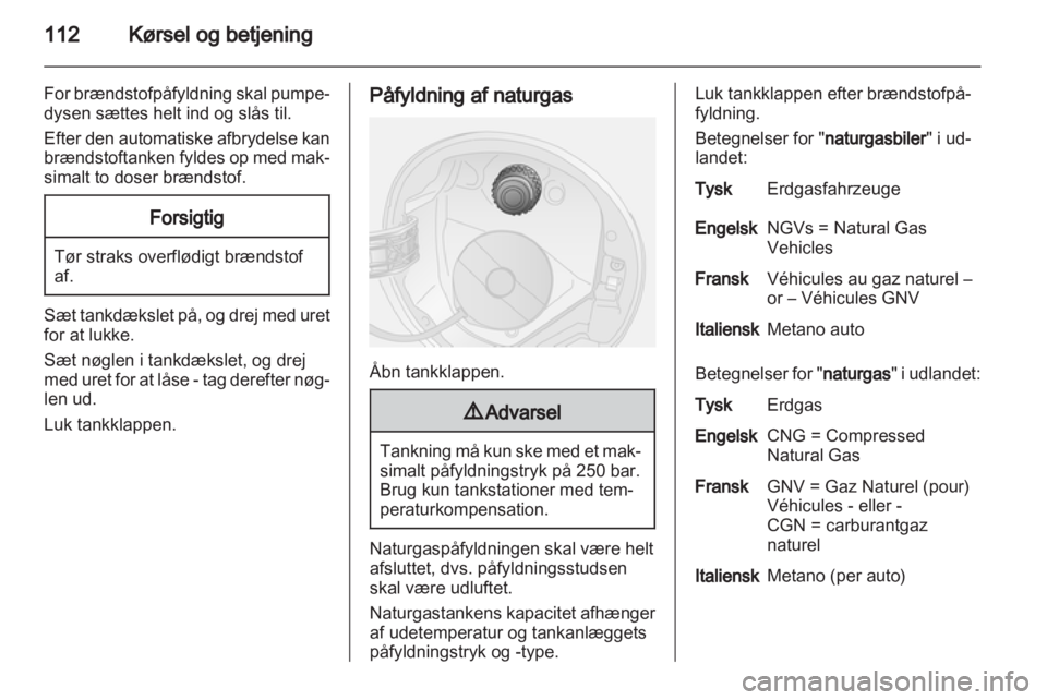 OPEL COMBO D 2013  Instruktionsbog (in Danish) 