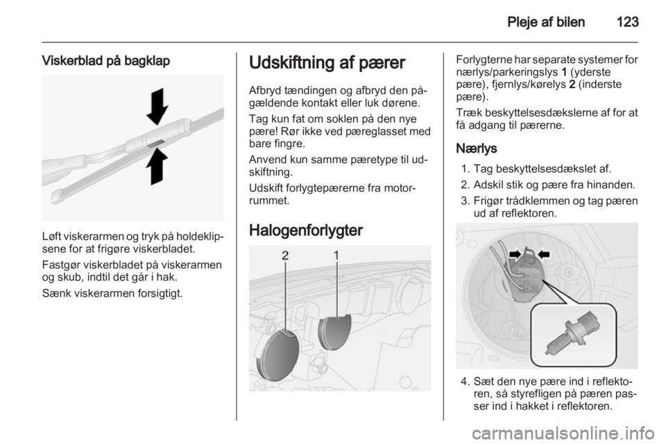 OPEL COMBO D 2013  Instruktionsbog (in Danish) 