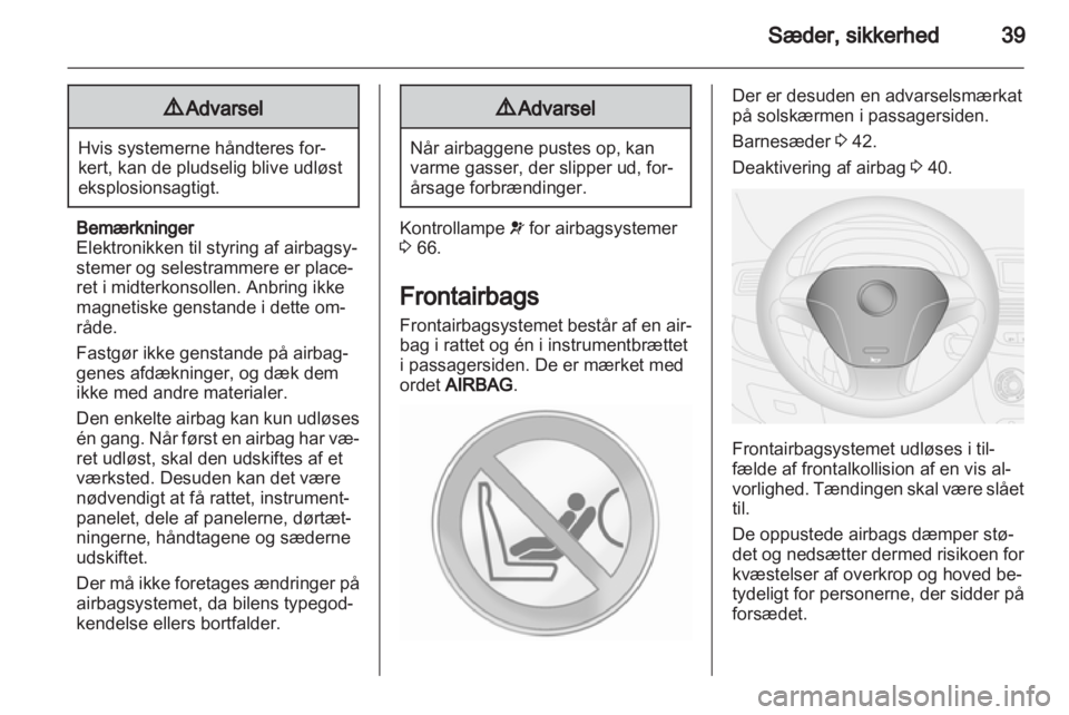 OPEL COMBO D 2013  Instruktionsbog (in Danish) 