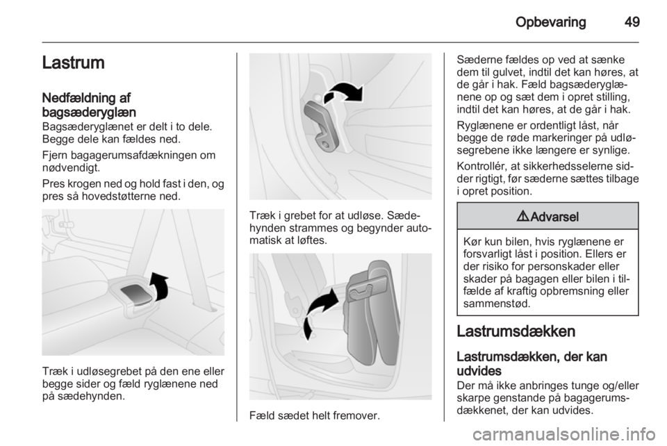 OPEL COMBO D 2013  Instruktionsbog (in Danish) 