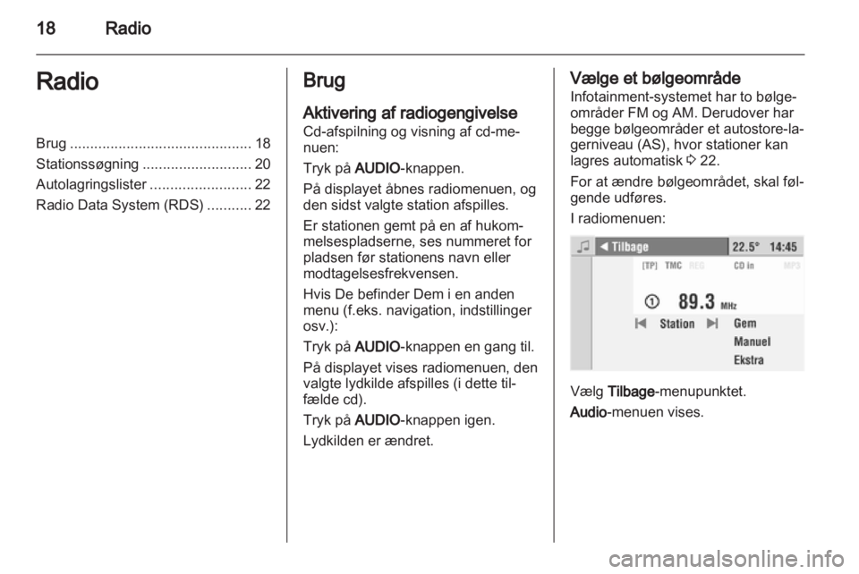 OPEL CORSA 2010.5  Instruktionsbog til Infotainment (in Danish) 