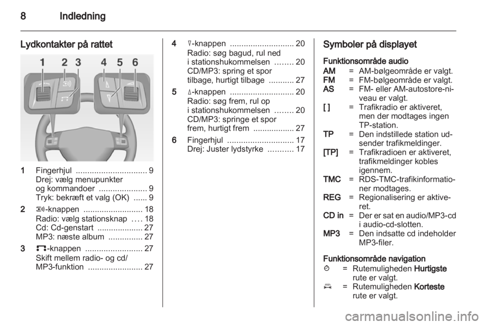OPEL CORSA 2010.5  Instruktionsbog til Infotainment (in Danish) 