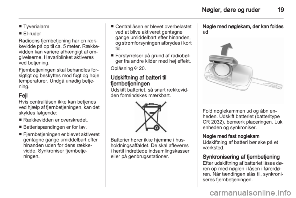 OPEL CORSA 2010.5  Instruktionsbog (in Danish) 